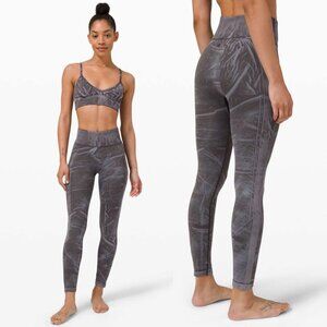 Lululemon Ebb to Street Tight In Stone Wash Graphite Grey Size 4